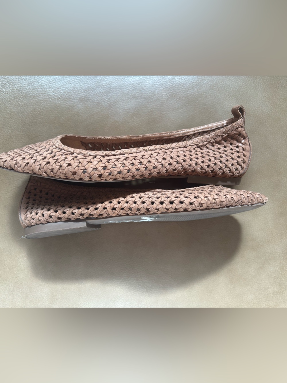Joie Woven minimalist Ballet Flats in Tan Brown - Picture 5 of 5